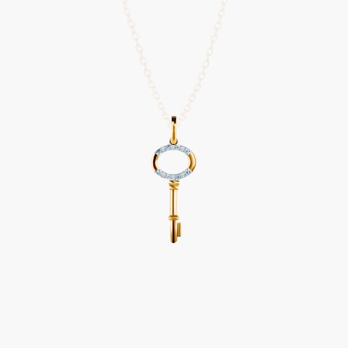 Zawieszka kluczyk Savicki: złota, diamenty